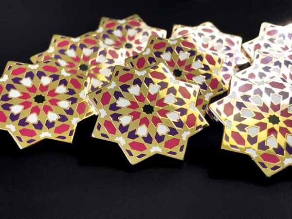 Group-high-polished-eight-point-sacred-islamic-geometry-star-enamel-pin-gold-purple