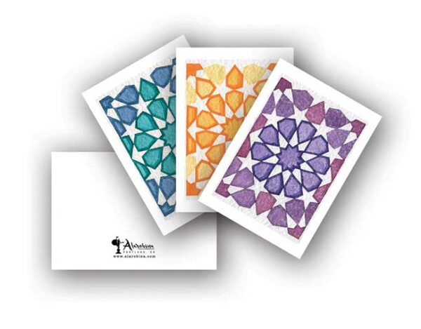 Ten-fold-sacred-islamic-geometry-handpainted-watercolor-greeting-cards